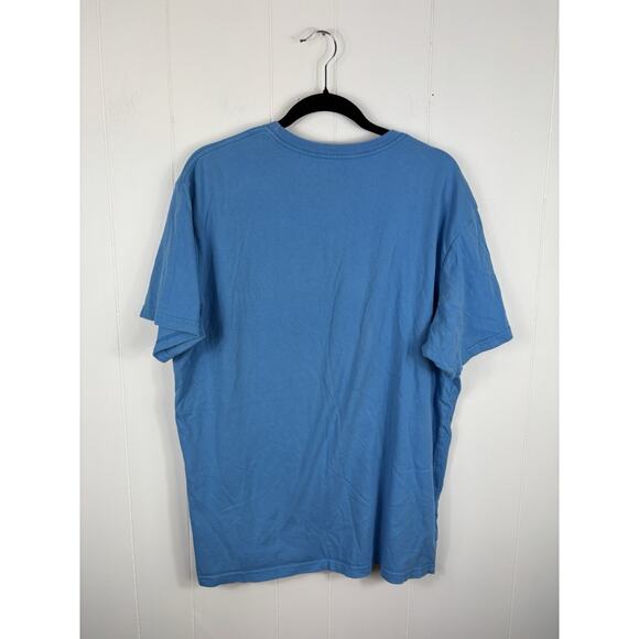 Patagonia Men's Regular Fit Logo Organic Cotton T-Shirt Blue XL Worn Wear Preppy - Picture 5 of 7